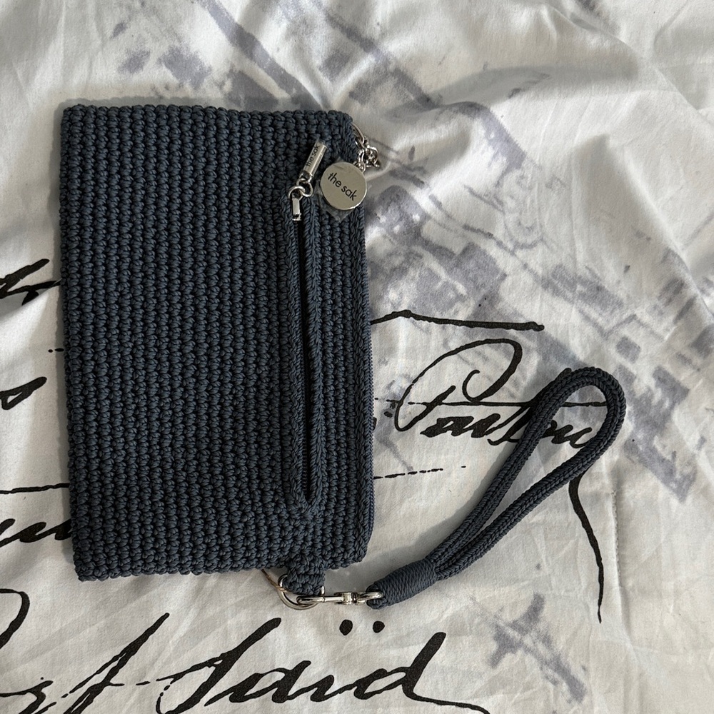 The Sak Charcoal Knit Wristlet